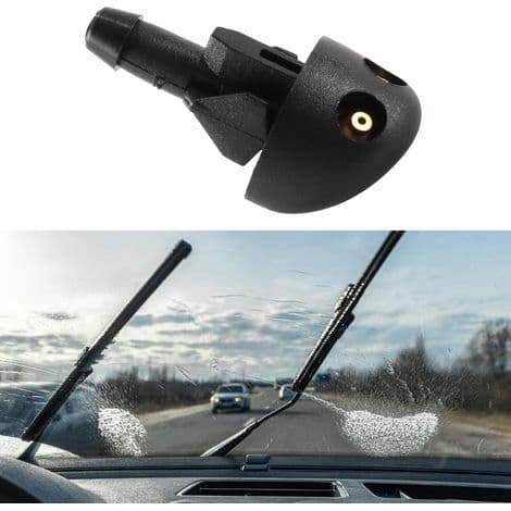Sæt med 2 forrudevaskerdyser kompatible med Renault Clio 1998 til 2014 og Renault Symbol 2008 til 2012. Forrudeviskerdyse 7700413545.