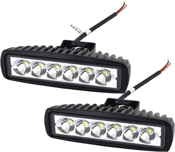 LED arbeidslysbar 12V 18W 15cm LED spotlight bil vanntett IP67 LED tåkelys arbeidslys