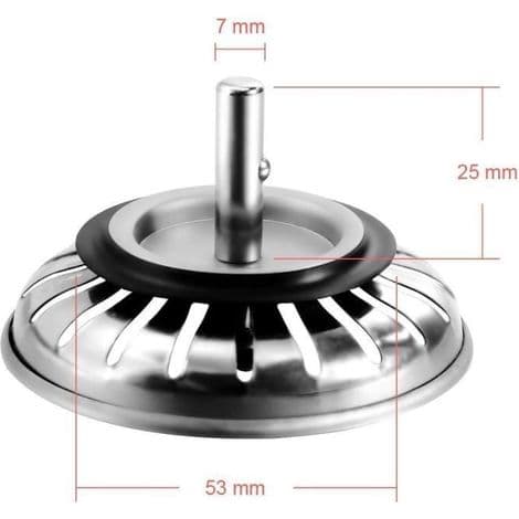 (Sølv) Vaskesiler - Rustfritt stål - Pakke med 2 - Diameter 80mm - Tykkelse 0.5mm - Sølv