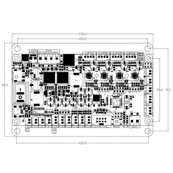 USB GRBL Controller Driver Board 3 Akse Stepper Motor Dobbelt Til CNC Gravering