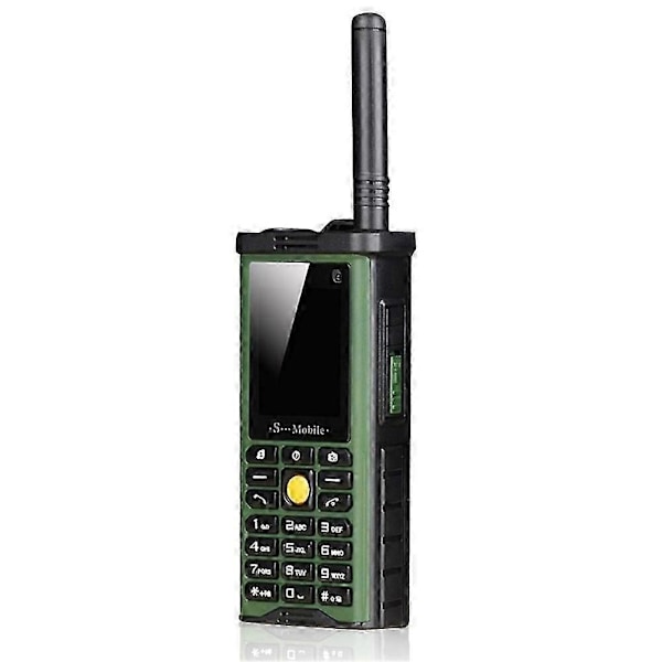 Robust Utomhusmobiltelefon Stor Batterikapacitet Lång Standbytid Antenn Bra Signal Fyra SIM-kort 3D Box Högtalare E-bok - Grön