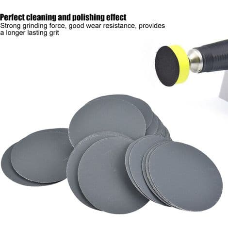 Ulisem 75 mm våta och torra slippapper, 1500 korn, 7,6 cm, kiselkarbid elektrostatiskt sandpapper för plantering - förpackning med 50