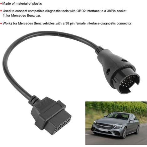 38-bens til 16-bens OBD2 Diagnosestik til Mercedes Biler - ULISEM