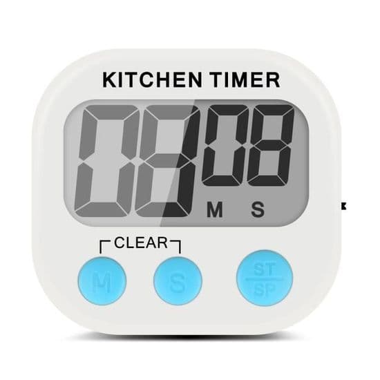 Elektronisk timer - Xcellent Global - Ekstra stort display - Hørbar alarm - Indbygget hukommelse
