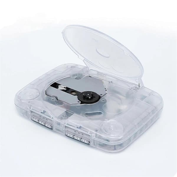 För PS ONE Retro Videospelsfodral Transparent Vit