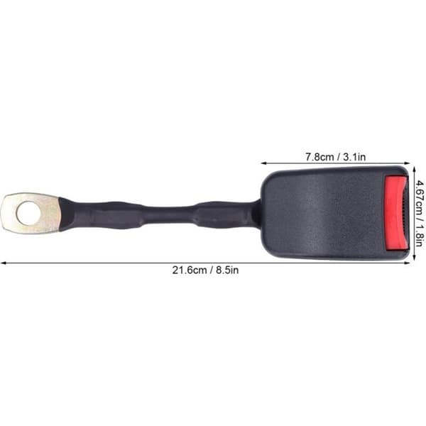 Säkerhetsbältesspänneadapter, pluggkontakt, universellt biltillbehör, svart