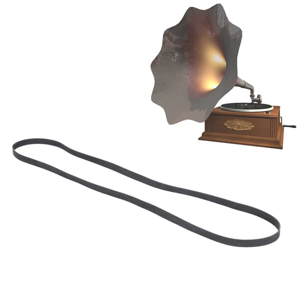 Svart gummirem for platespiller med god elastisitet platespillerrem (270 mm)