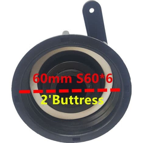 S60X6 Fitting - HDPE-hane til 1000 L vandtank, fitting og andet tilbehør til regnvandsopsamlingstanke