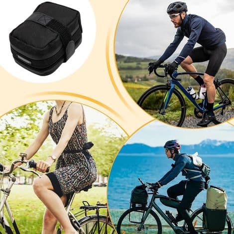 Cykelväska, pakethållarväska, sidofickor