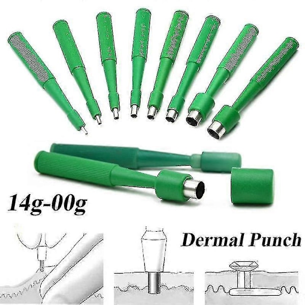 1 st Engångs Professionell Biopsi Dermal Puncher För Hudverktyg Enkel Användning Steriliserad Dermal Anchor Punch Verktyg Piercing Smycken