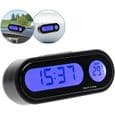 Elektronisk urtermometer LED bilur - Sort - Stue - Rektangulær