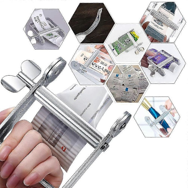 Tubhylsa Metall, Tandkrämstubpressare, Tubrullare Dispenser För Hårfärg, Färgtuber, Handkräm, Skokräm