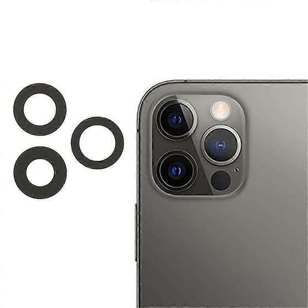 3 stk./sæt Bagkamera Linse Dækning Udskiftning til iPhone 12 Pro Max 6,7 tommer