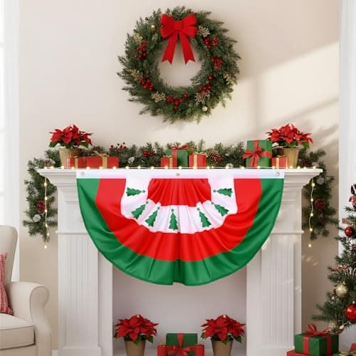 Udendørs juleguirlande (4 vimpler) - 90 x 45 cm