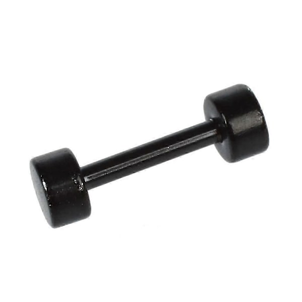 1 Par Herr Hantel Titanstål Öronstift Örhängen 4mm Svart