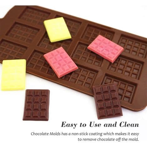 Silikone chokoladeforme, 12 non-stick hulrum, nemme at afforme til fyldte chokolader, slik og kager.