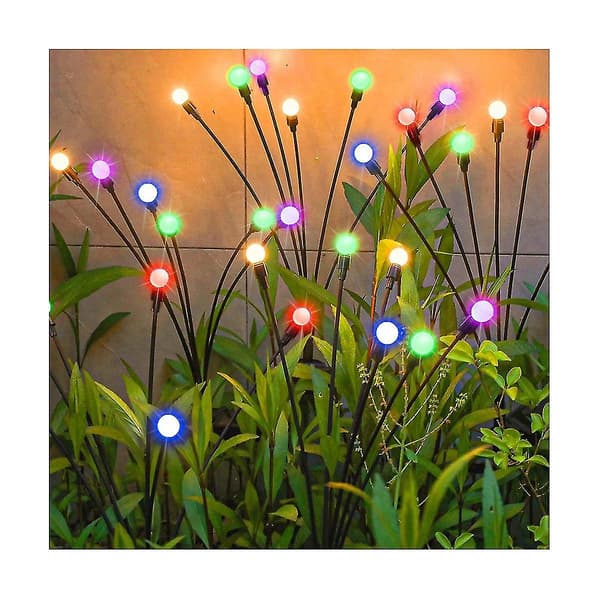 4 stk. Solcellehagelys Solcellevippelys, vipper i vinden, utendørslys, 12 LED for hageplassdekorasjon Colo-lys