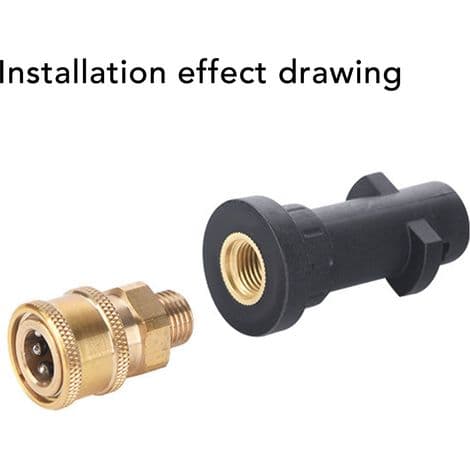 1/4\" högtrycksadapter för Kärcher K2-K7 med 5 munstycken i mässing och ABS, 2000 PSI
