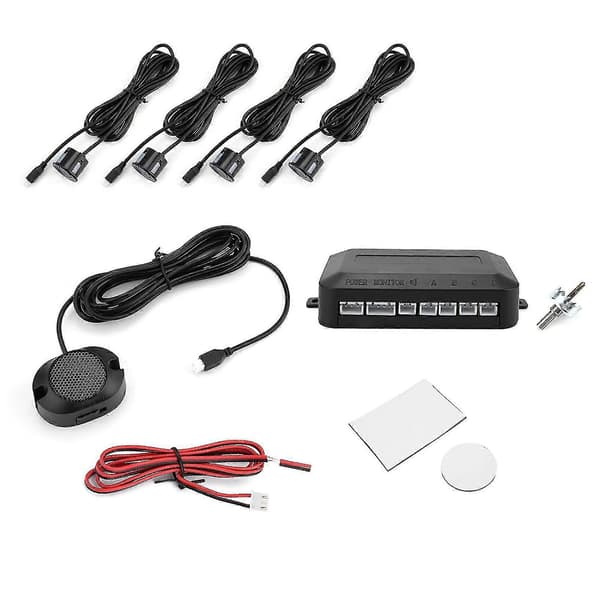 Parkeringssensor Backradar Kit Varningsljudindikator Probsystem 12v