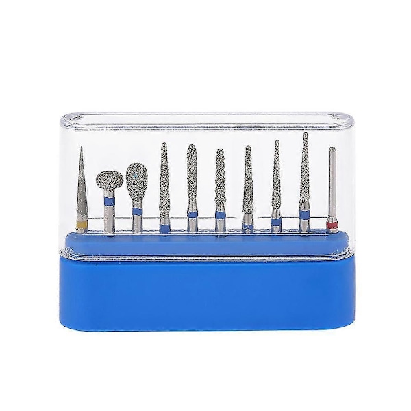 10 st Dental Höghastighetsborrsats Diamantborr Tandpolering Tandpreparationsborr Dentalutrustning