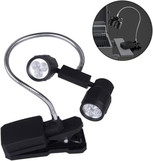 Justerbar LED BBQ-lampe til grill, grilltilbehør til camping, udendørsfester