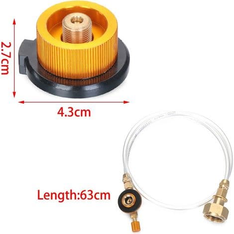 Gaspatronadapter til udendørs gasovne - Til camping og camping - Dyseadapter til LPG, flad cylinder, flaskeadapter