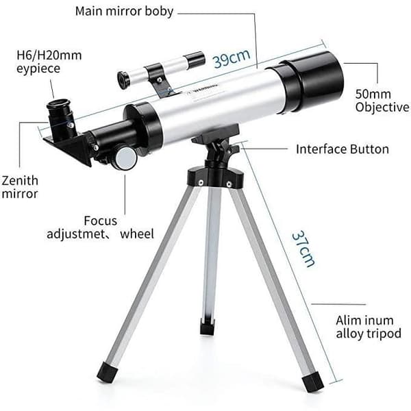 UVERBON bærbart astronomisk teleskop - HD Zoom monokulær - Bærbart stativ - Stjernekikking