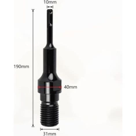 SDS PLUS-adapter for 1 1/4\" UNC diamantkjernebor, SDS-PLUS MAX boreforlengelsesstang, håndtaksforlengelsesstang