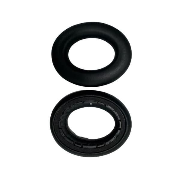Erstatningsørepuder kompatible med Sennheiser ACCENTUM Plus & RIG 300 PRO, proteinlæder, flere farver, 2 stk. sort