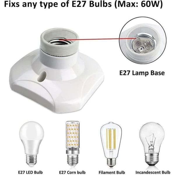 E27 Taklampsockel - PZCC - PZCC - 6-pack - Keramik 500℃ - 60W