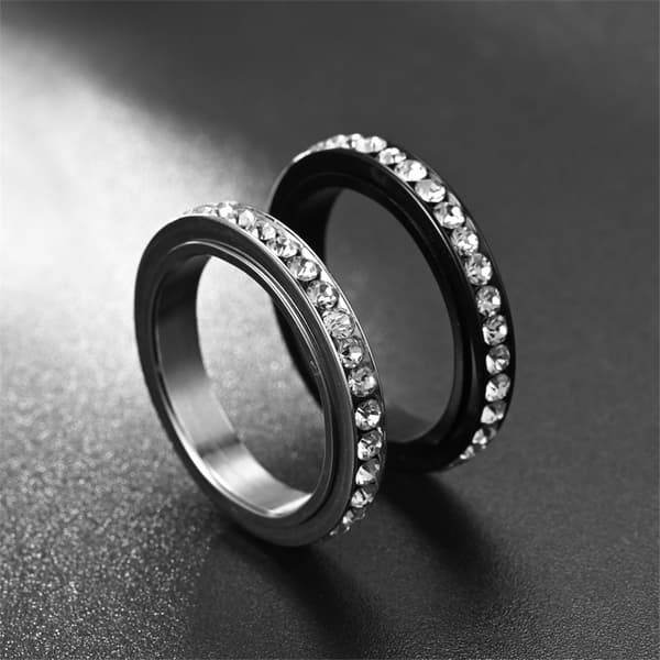 Roterbar Antistressring Sølv 19,9 mm