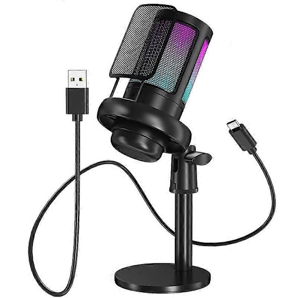 USB Mikrofon Studio Professionell Kondensatormikrofon för PC Datorinspelning Streaming Gaming Karaoke Sång A6V A8 Mic