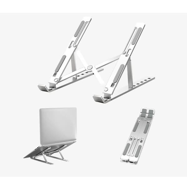 DAIHAN Ergonomisk Ventilert Laptopstativ i Aluminium - Sølv