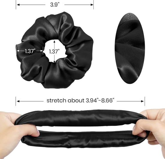 Satin scrunchie - 2 stk. - Silkehår scrunchies - Luksuriøse satin scrunchies - Hårelastikker - Satin hårelastikker - Hår scrunchie - Hårbånd - Scrunchie
