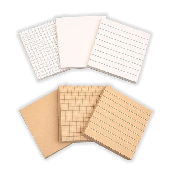 Kreative sticky notes, en pakke med 6 sticky notes, kontor- og studie-sticky notes