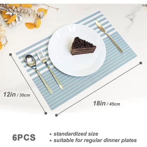 Vaskbare spisebrikker, vanntette PVC-underlag for hjem og hotell