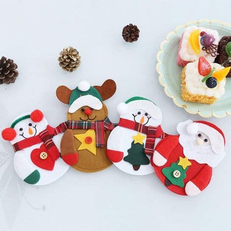 Anden julepynt: Julebestikholdere (12 stk.), julebordpynt, snemanddesign, gaver - RAPANDA