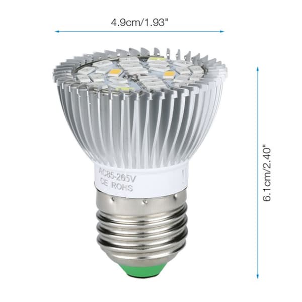 LED vækstlys E27 fatning vækstlys indendørs 28W plantevækstlampe til grøntsager drivhus og hydroponik