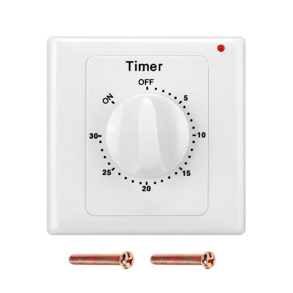 Mekanisk nedtællingstimer med automatisk slukning – 30-minutters plug-in nedtællingstimer