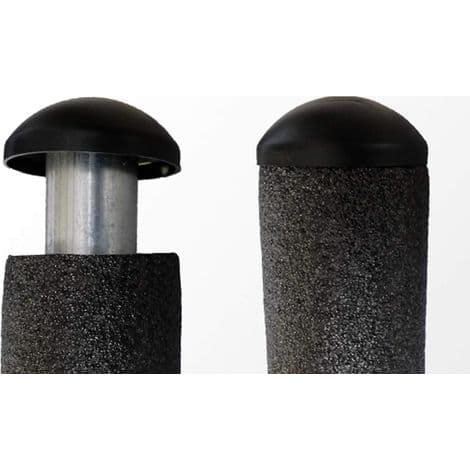 Sett med 8 svarte 25 mm stanghetter til trampoline