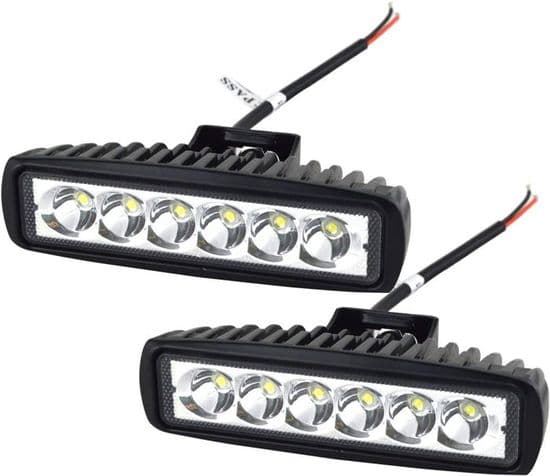 LED arbeidslysbar 12V 18W 15cm LED spotlight bil vanntett IP67 LED tåkelys arbeidslys