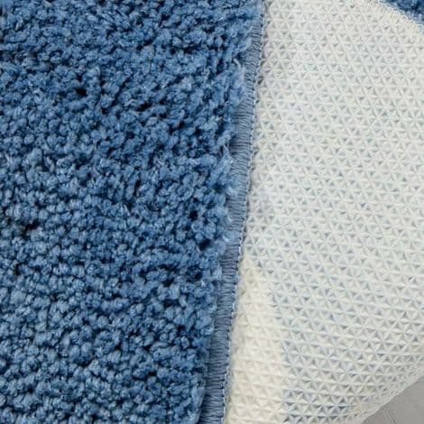 47x63cm Blå Baderomsmatte - Hvalformet Sklisikker Matte, Absorberende Vaskbar Mikrofiber Gulvmatte
