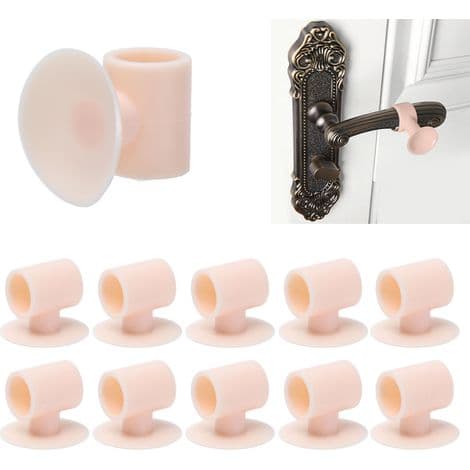 【Tyst】 + 【Silikonskyddsplatta】 + 【10-pack】 + 【Stötdämpande, Punkteringssäker, Rosa】