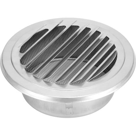 Annan hemutrustning och tillbehör - Ventilationsrörsskydd - Platt galler - 304 rostfritt stål - 125 mm diameter - Vind- och insektskydd