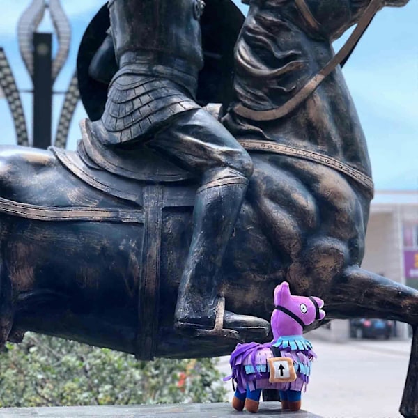 Tecknad Åsna Fortnite Alpaca Llama Plysch Figur Docka Mjukt Gosedjur Leksak Presenter Till Barn