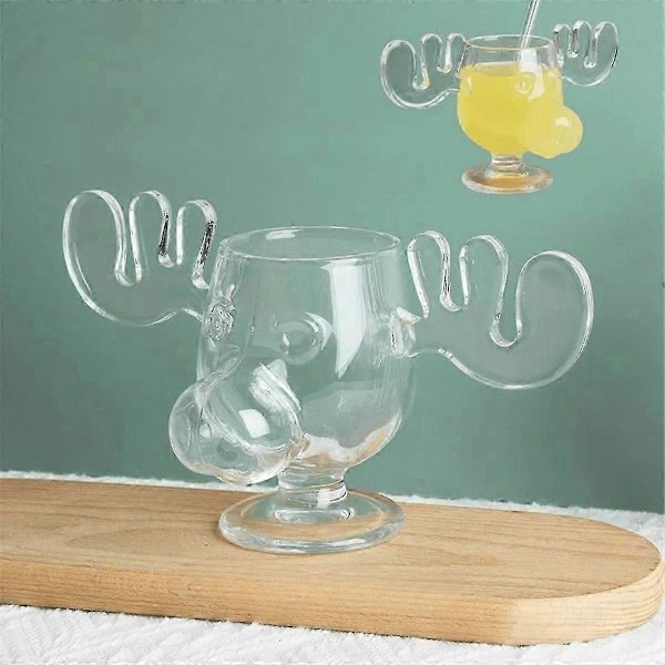 Jullov Koppset Glas Kopp Julglas för Drycker, Rymmer 24 cl