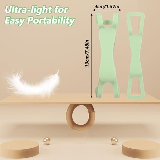 2-pack - Bekväm handledsrem - Silikonhandledsremhållare - Lämplig för Kindle, e-läsare och surfplatta - Grön - 19 x 4 x 2,5 cm