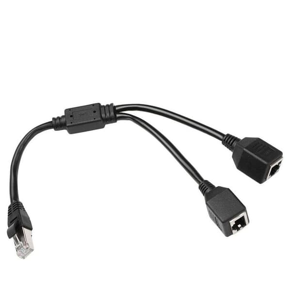Ethernet LAN netværksadapterkabel, RJ45 han til 2 hun splitter, en til to