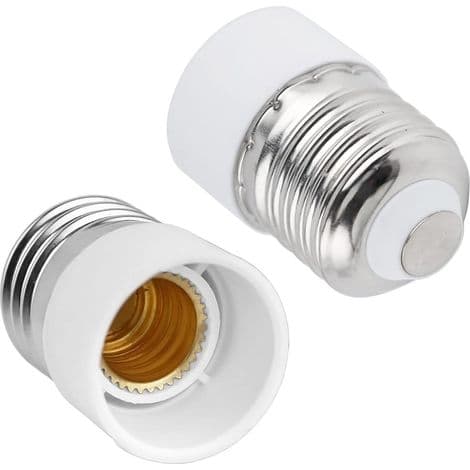 4x sockeladapter - E27 till E14 sockelomvandlare - E14 baslamphållaradapter för halogen LED-lampor
