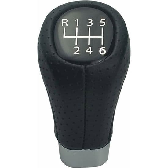 6-trins læder gearknop. Passer til BMW E34 E36 E38 E39 E46 E53 E60 E61 E63
